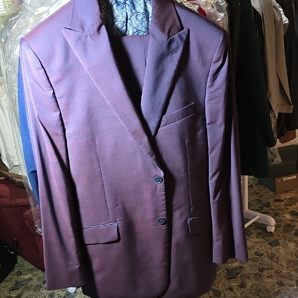Paul Fredrick Elegant Plum Suit Jacket